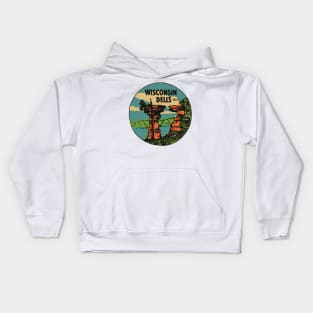 Vintage Wisconsin Dells Decal Kids Hoodie